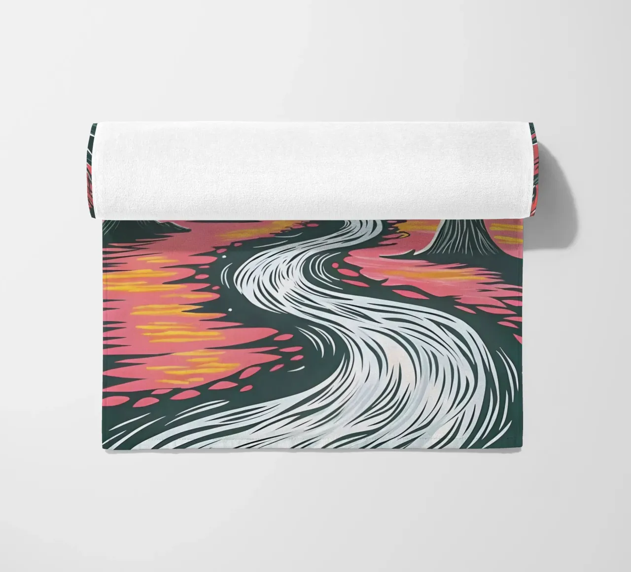 Fiume al chiaro di luna telo mare da Artistic-shop