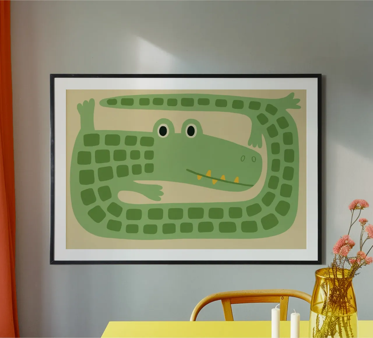 Krokodil carta hahnemühle da PurePeachStudio