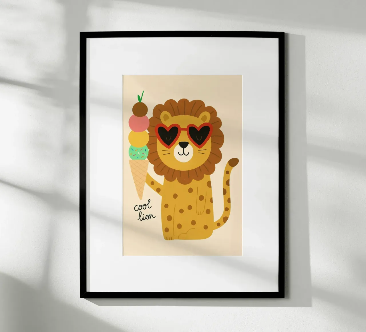 Koele leeuw poster van PurePeachStudio