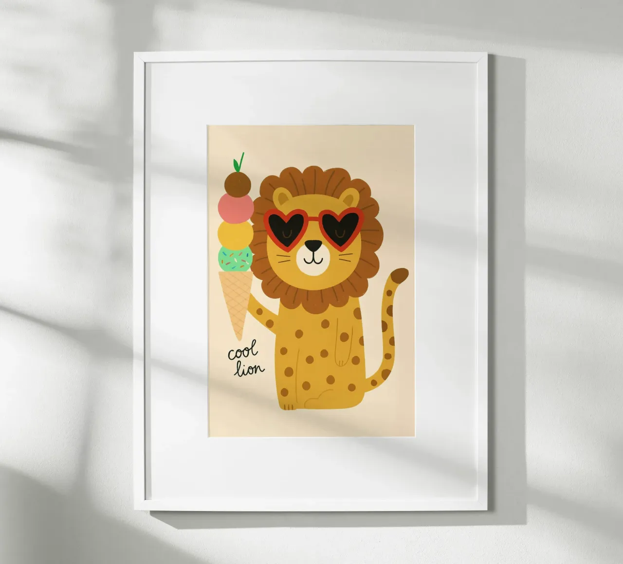 Leone freddo poster da PurePeachStudio