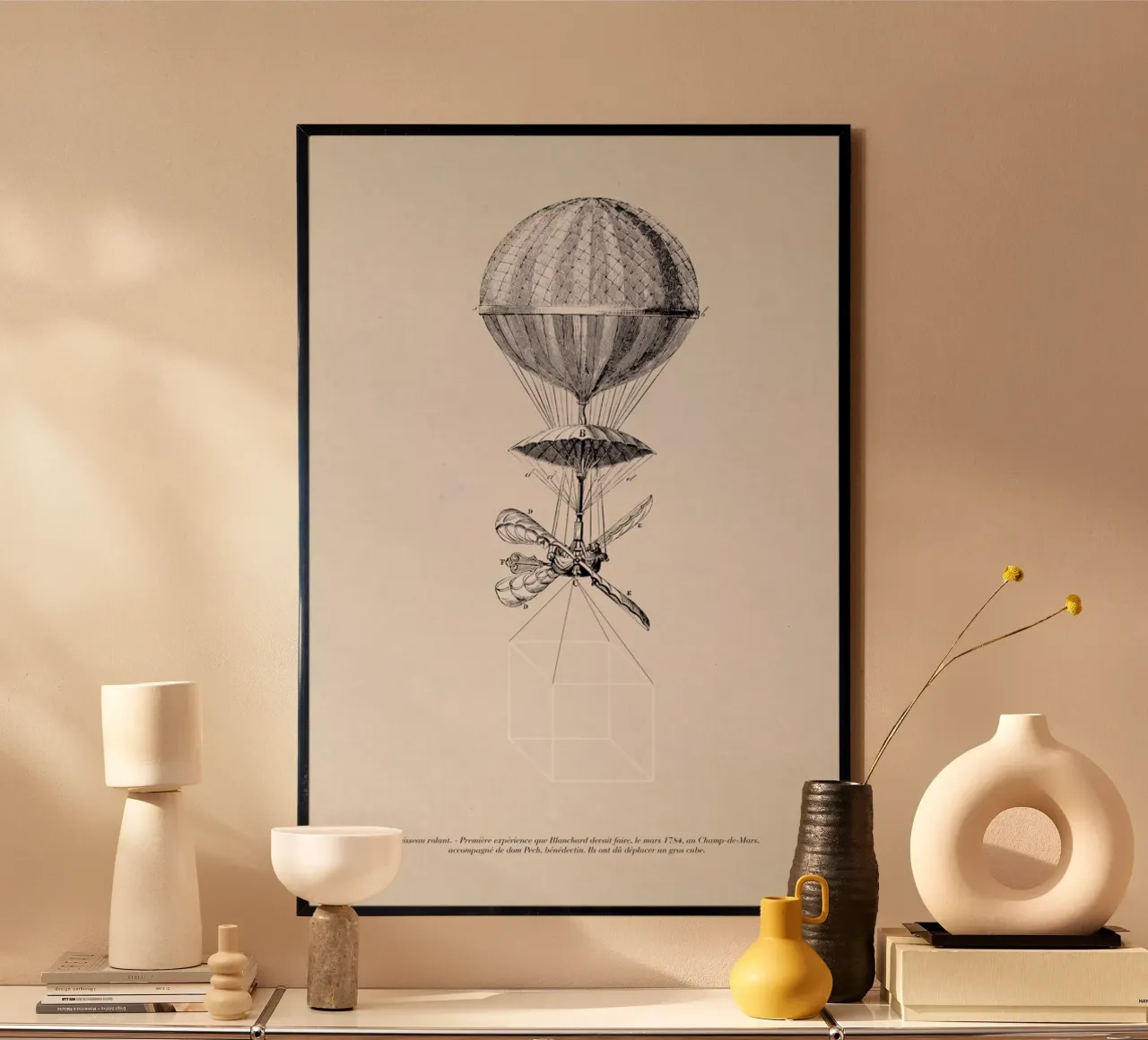 Montgolf poster con telaio in legno da Matteo Morelli