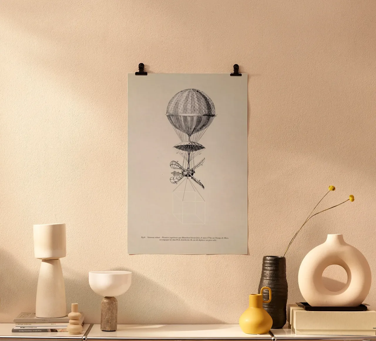 Montgolf poster con telaio in legno da Matteo Morelli