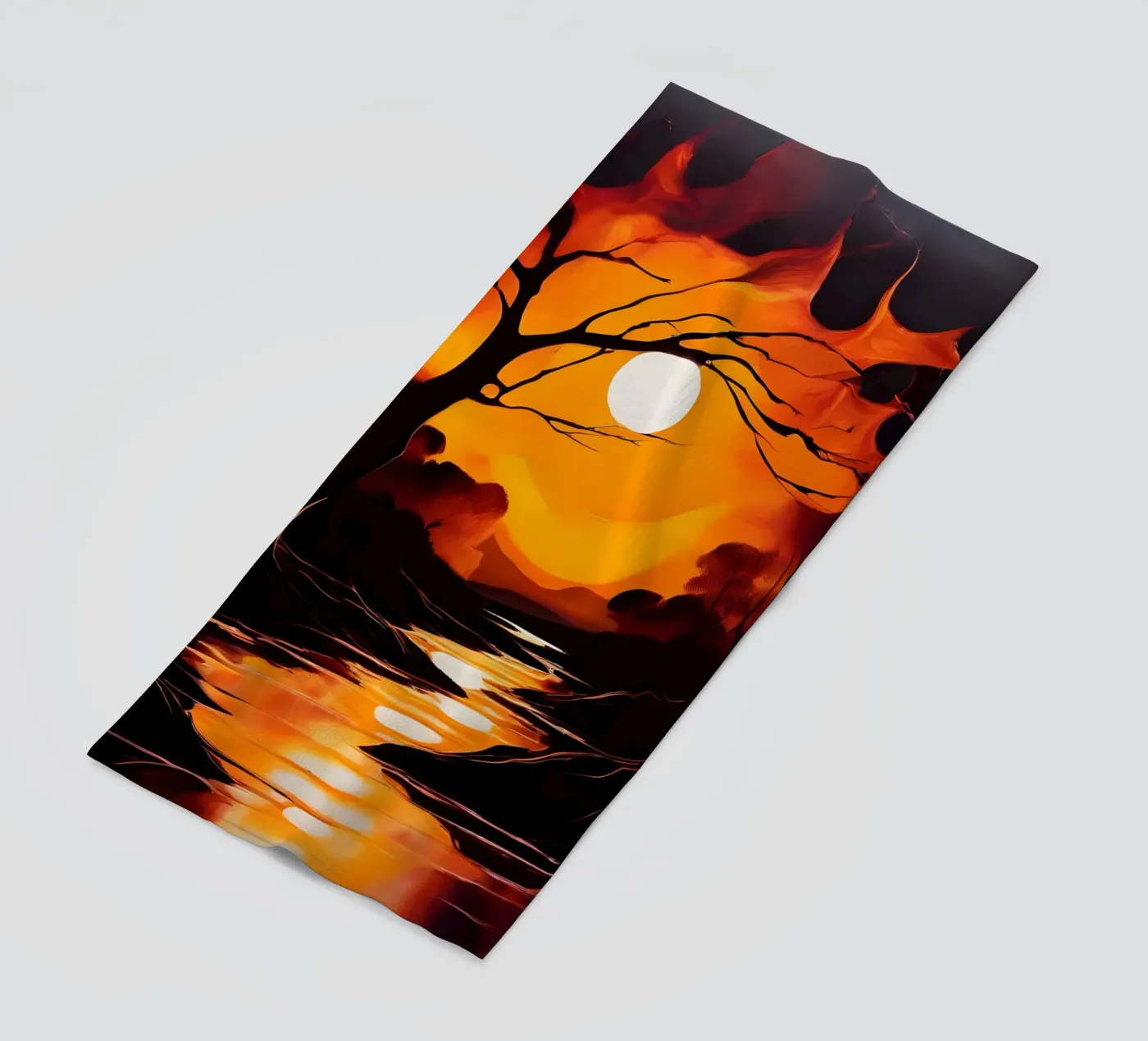 Serenade bij zonsondergang strandhanddoek van Artistic-shop