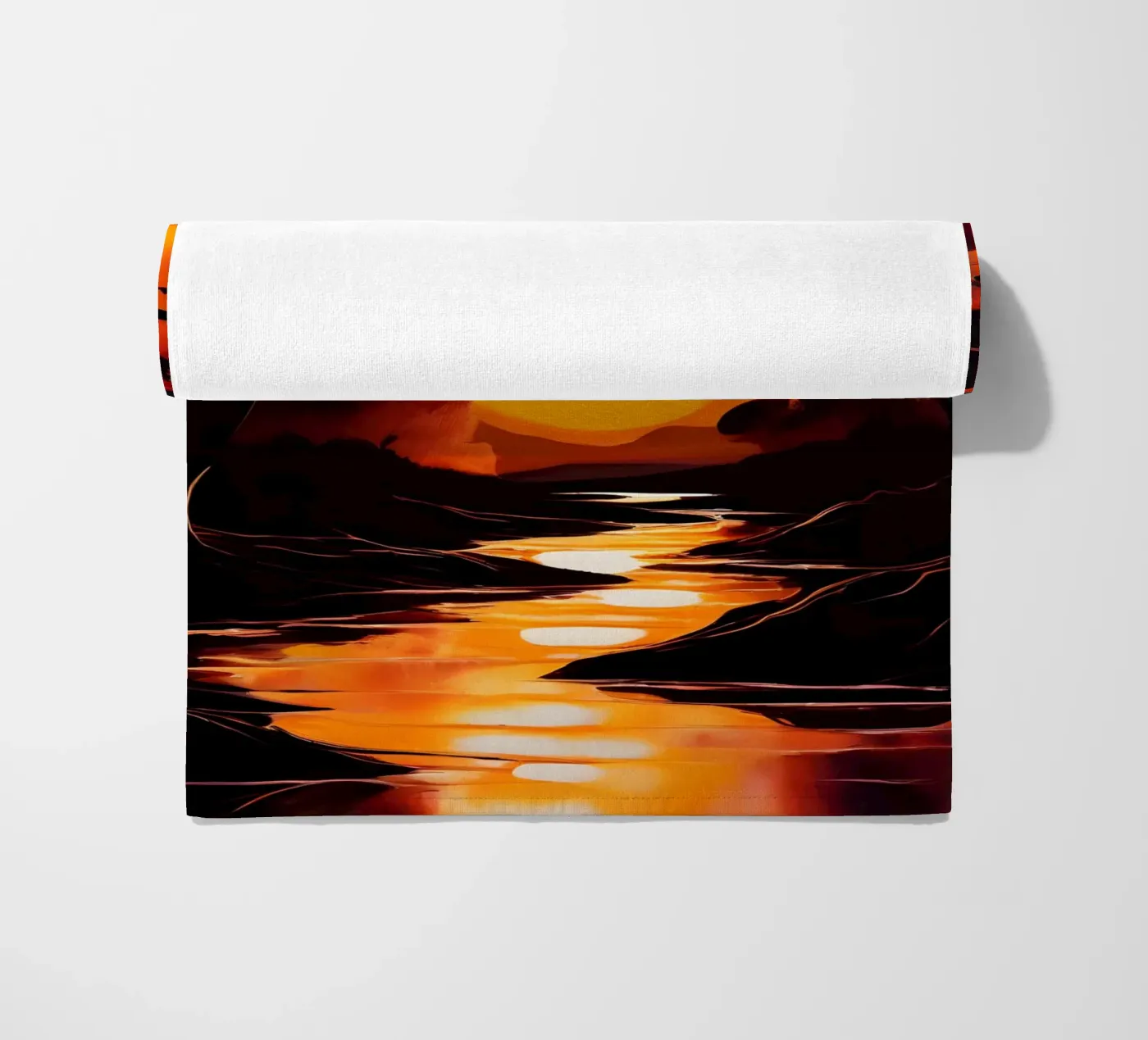 Serenade bij zonsondergang strandhanddoek van Artistic-shop