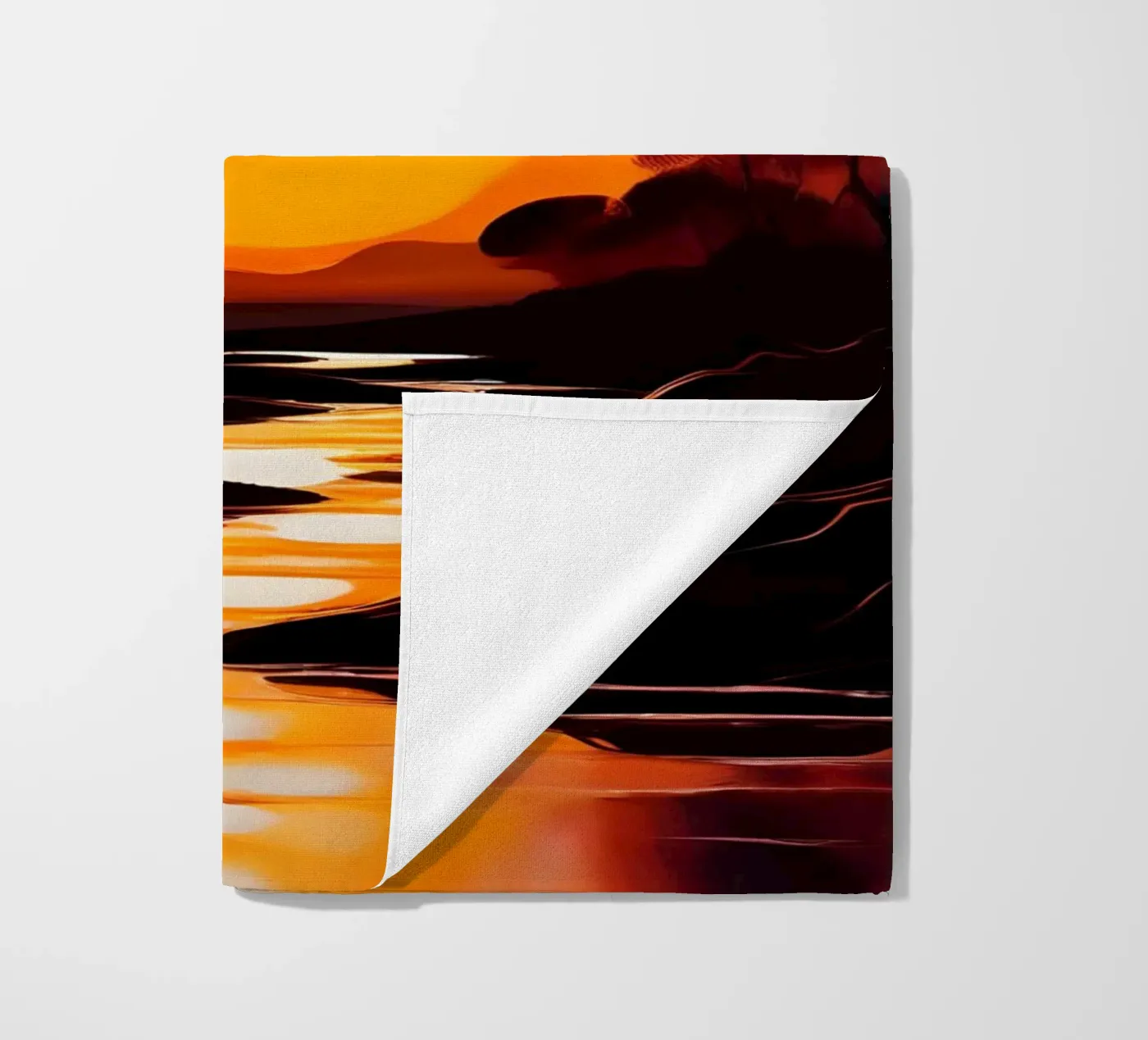 Serenade bij zonsondergang strandhanddoek van Artistic-shop