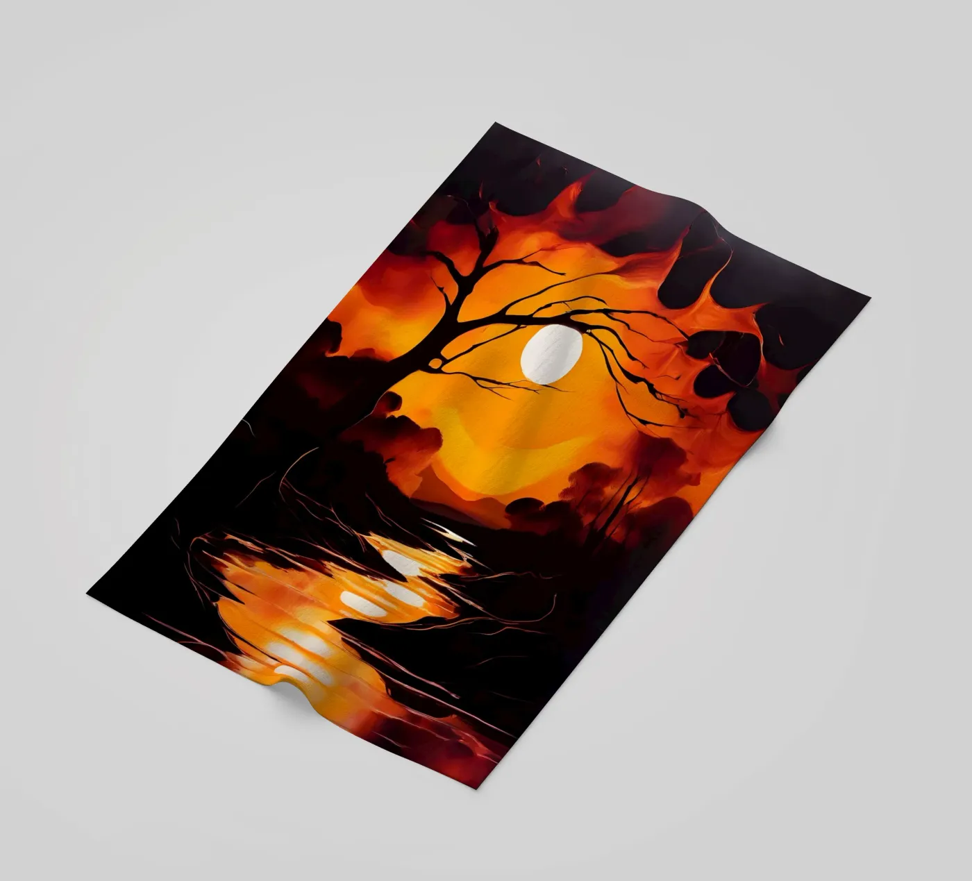 Serenade bij zonsondergang strandhanddoek van Artistic-shop