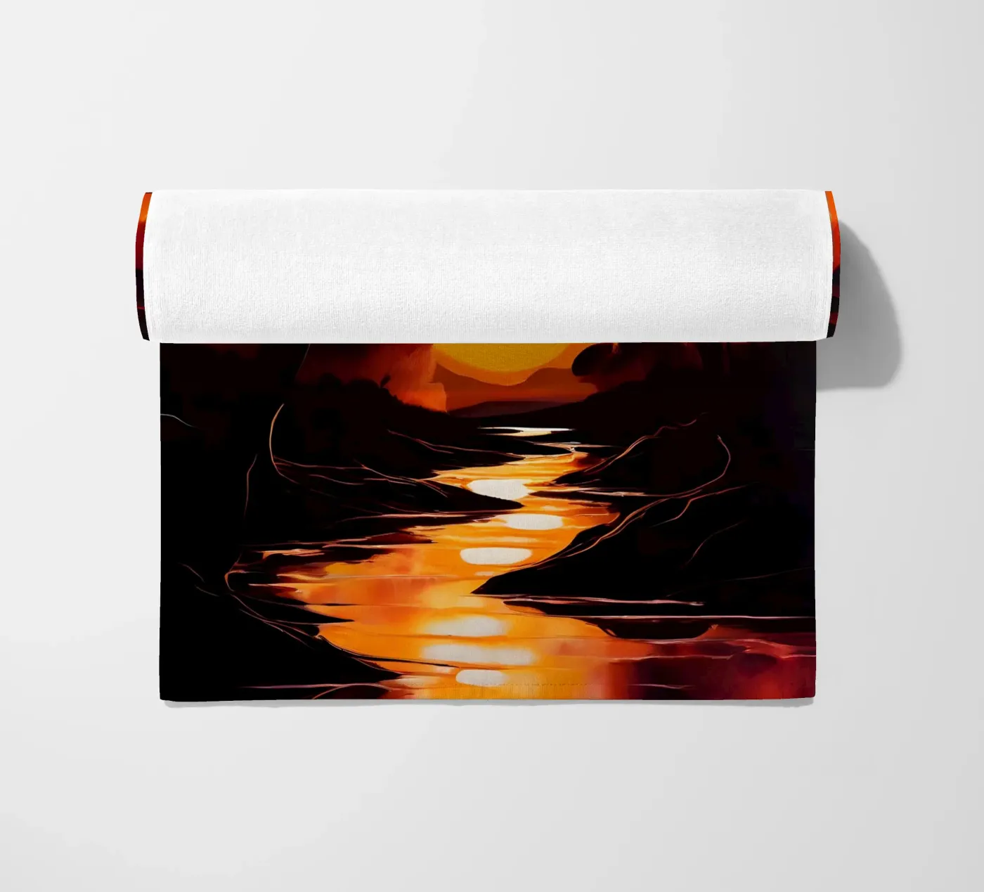 Serenade bij zonsondergang strandhanddoek van Artistic-shop