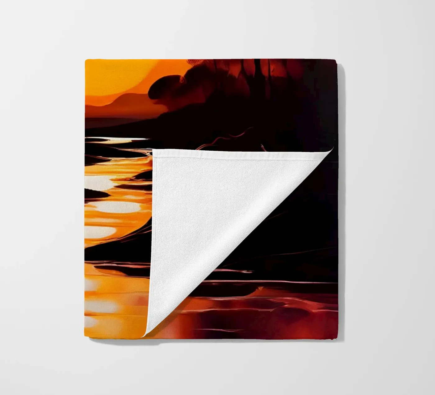 Serenade bij zonsondergang strandhanddoek van Artistic-shop