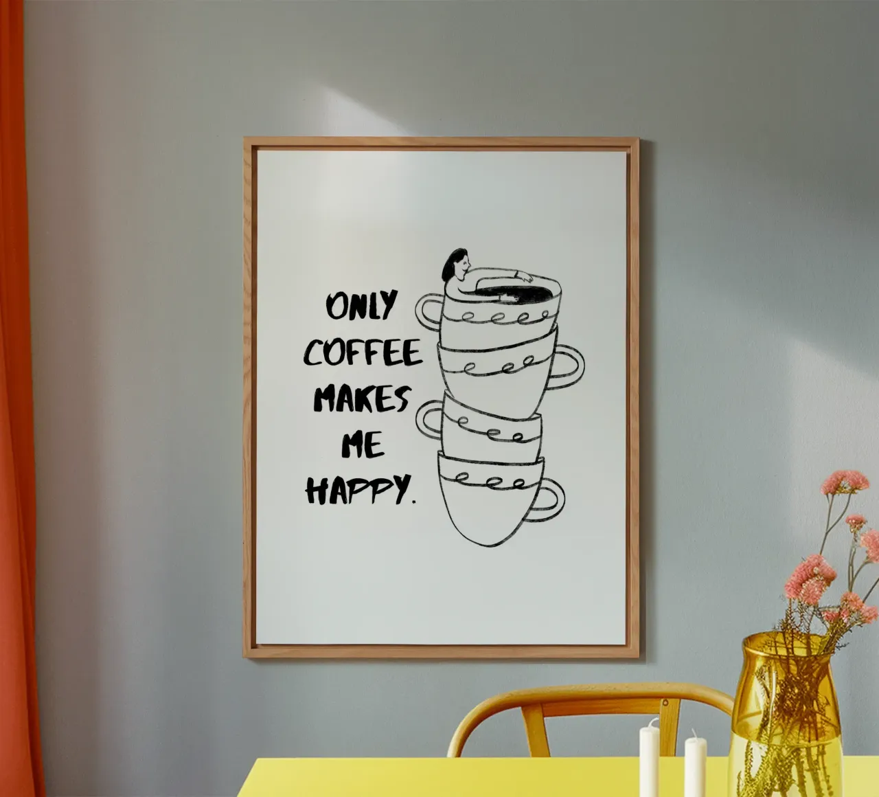 SOLO IL CAFFÈ MI RENDE FELICE. pannello forex da ArtDesign by KBK