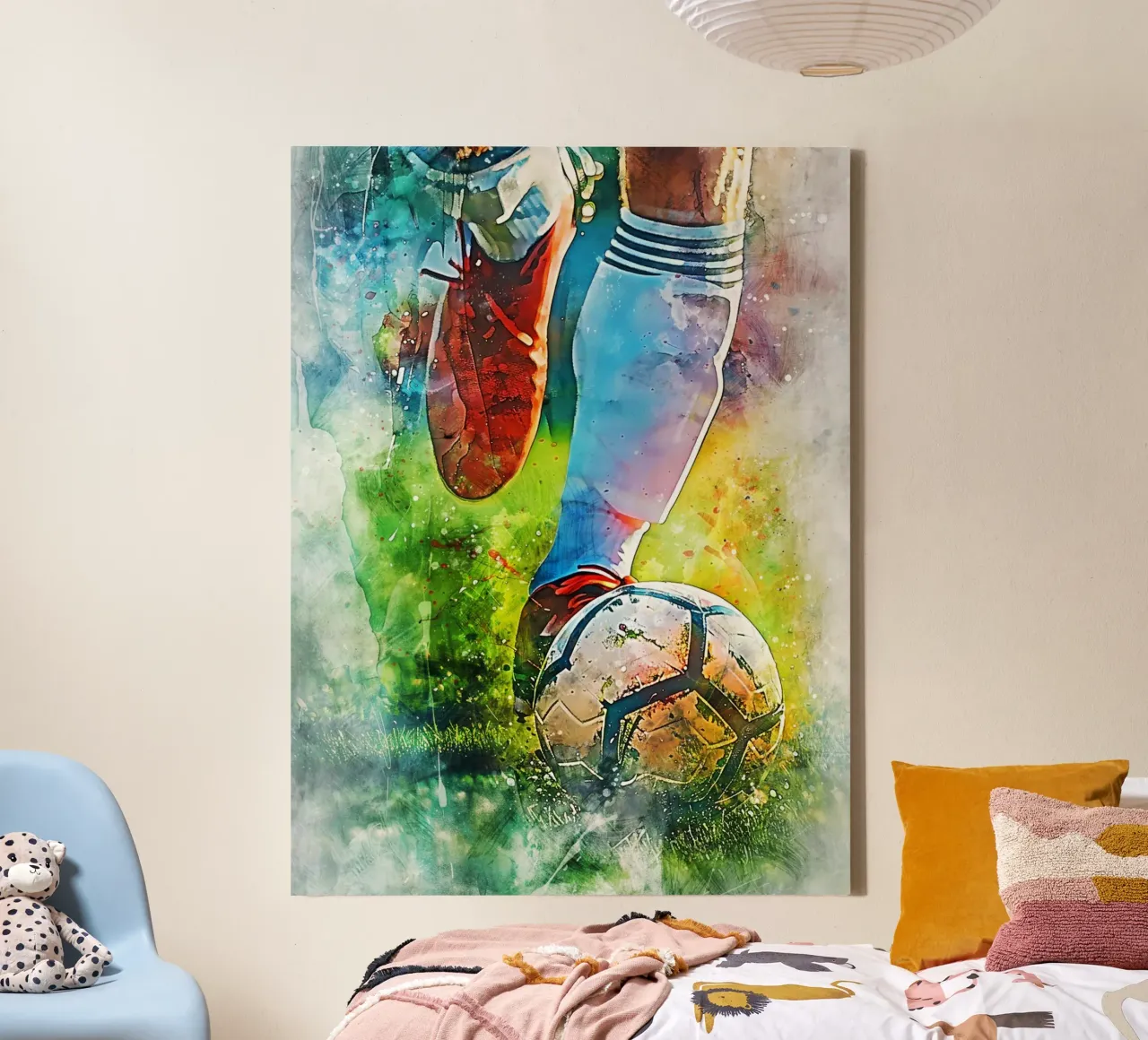 Calcio 9 tela con Cornice a cassetta da Mateo