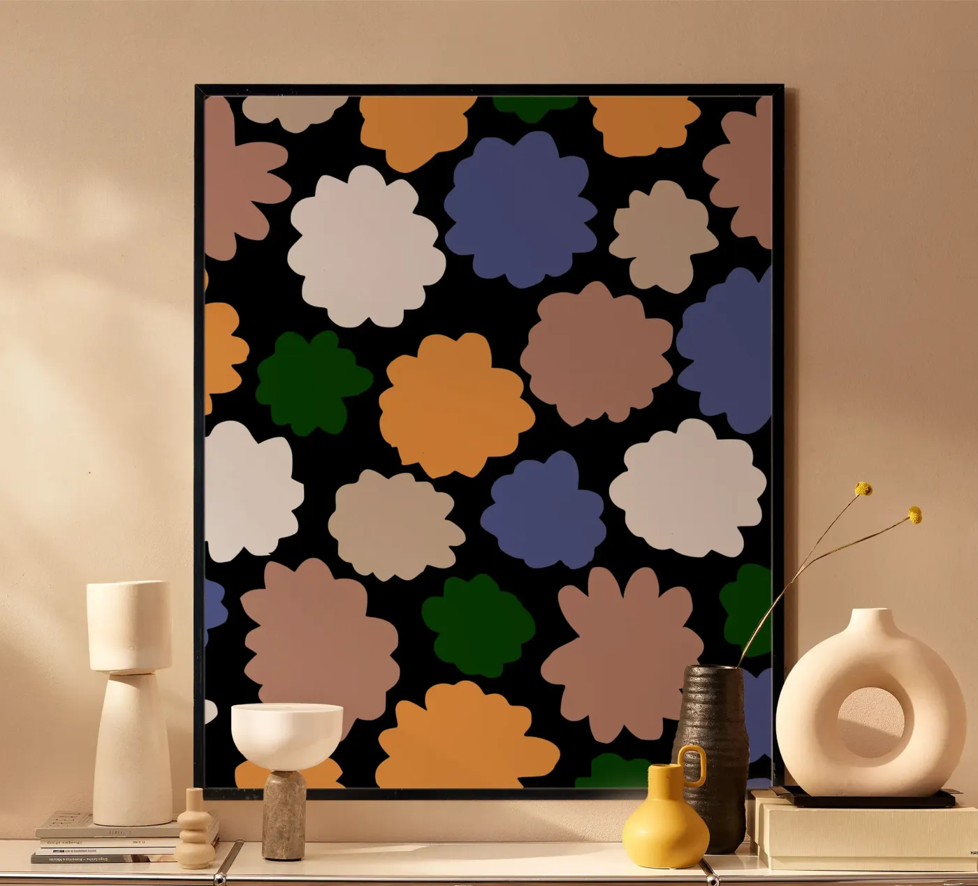Flowers cut out pattern poster by Little Dean