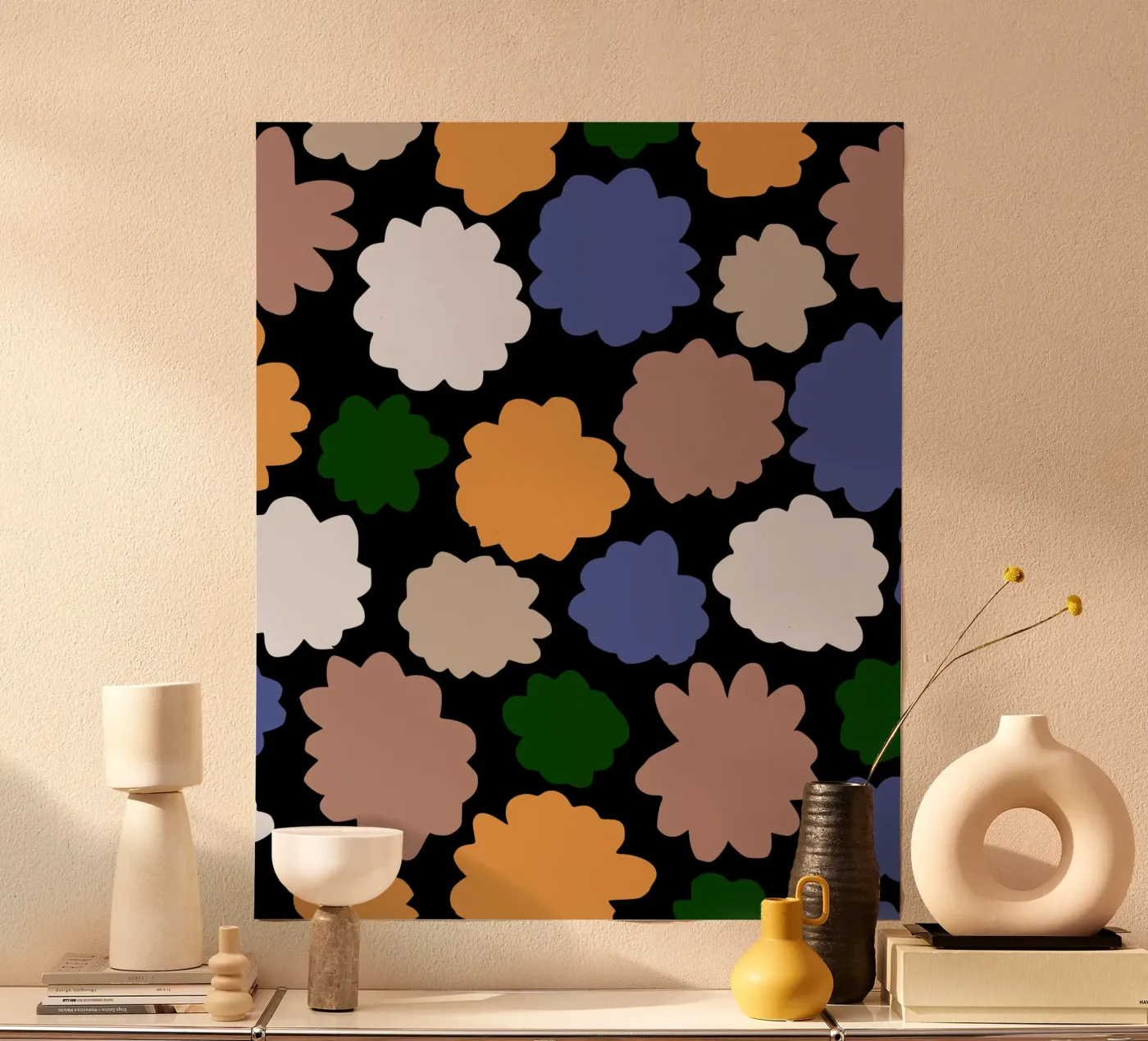 Flowers cut out pattern poster by Little Dean