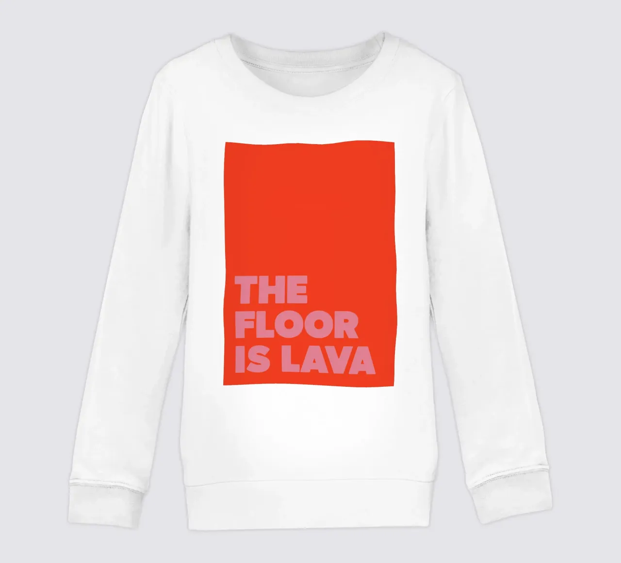 Poster tipografico "The Floor Is Lava" - Dopamine Decor Design felpa bambino da QuooodZ by MooodzArt
