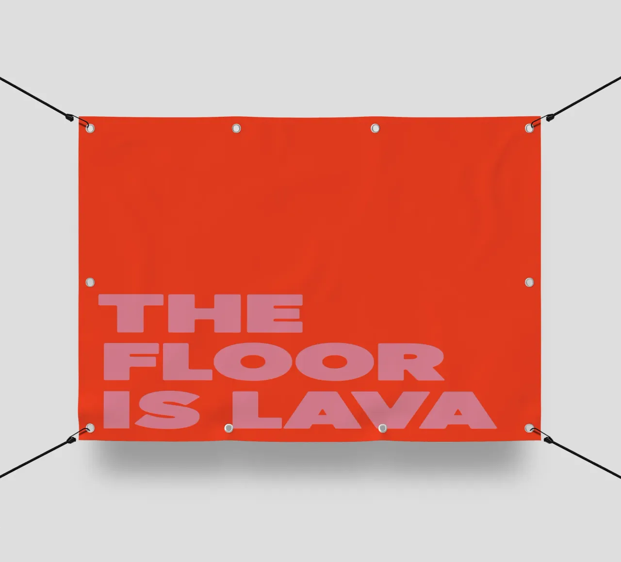 Poster tipografico "The Floor Is Lava" - Dopamine Decor Design telo in pvc da QuooodZ by MooodzArt