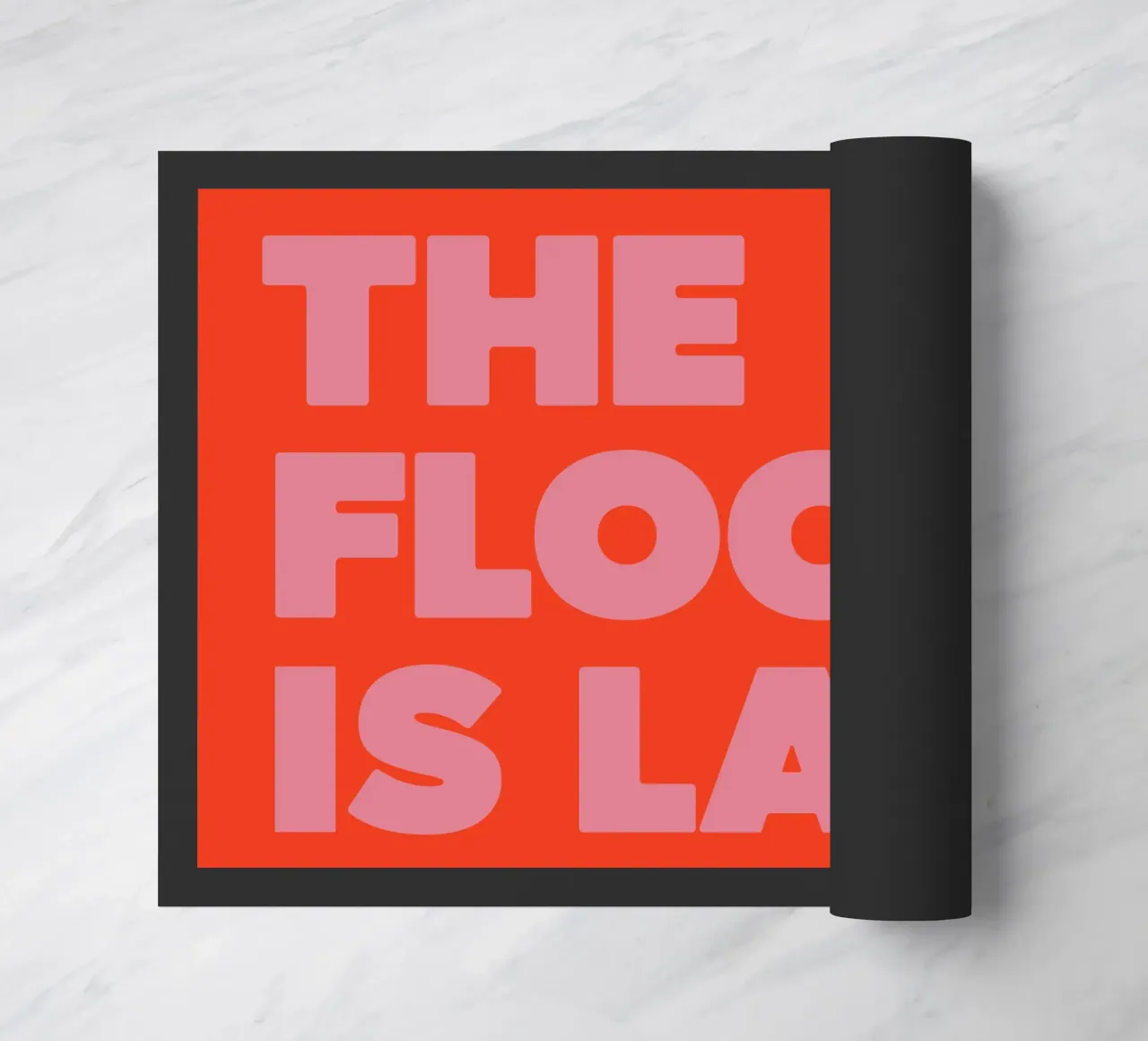 Poster tipografico "The Floor Is Lava" - Dopamine Decor Design zerbino da QuooodZ by MooodzArt