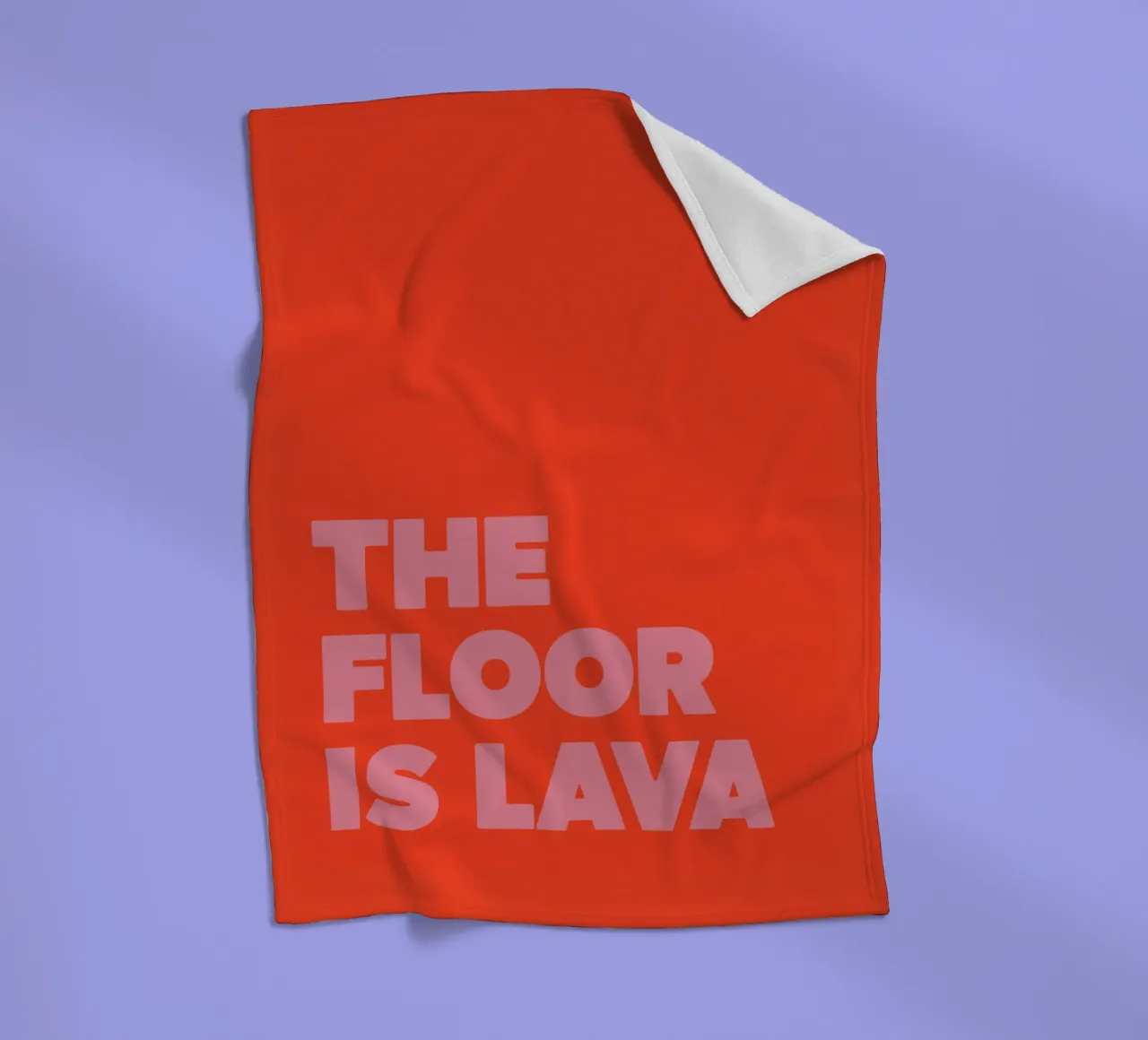 Poster tipografico "The Floor Is Lava" - Dopamine Decor Design coperta in pile da QuooodZ by MooodzArt