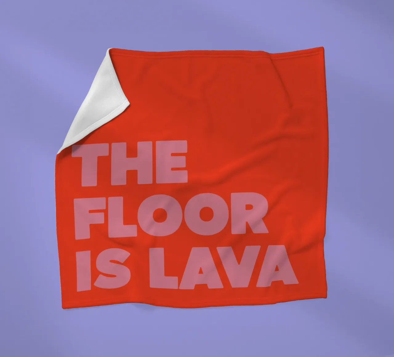 Poster tipografico "The Floor Is Lava" - Dopamine Decor Design coperta in pile da QuooodZ by MooodzArt