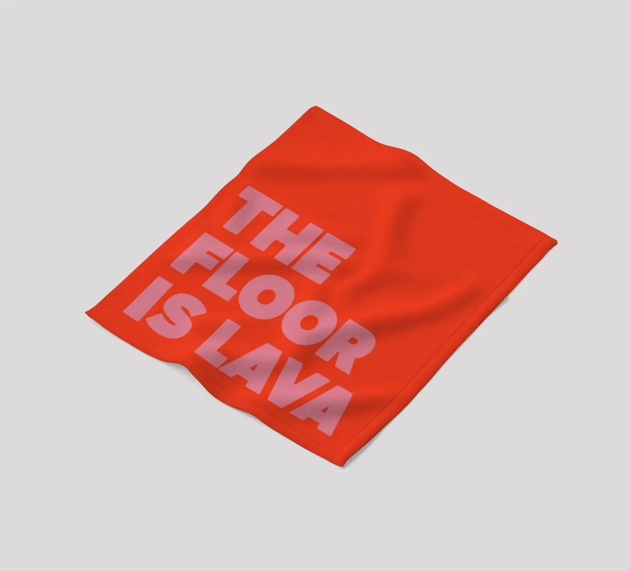 Poster tipografico "The Floor Is Lava" - Dopamine Decor Design coperta in pile da QuooodZ by MooodzArt