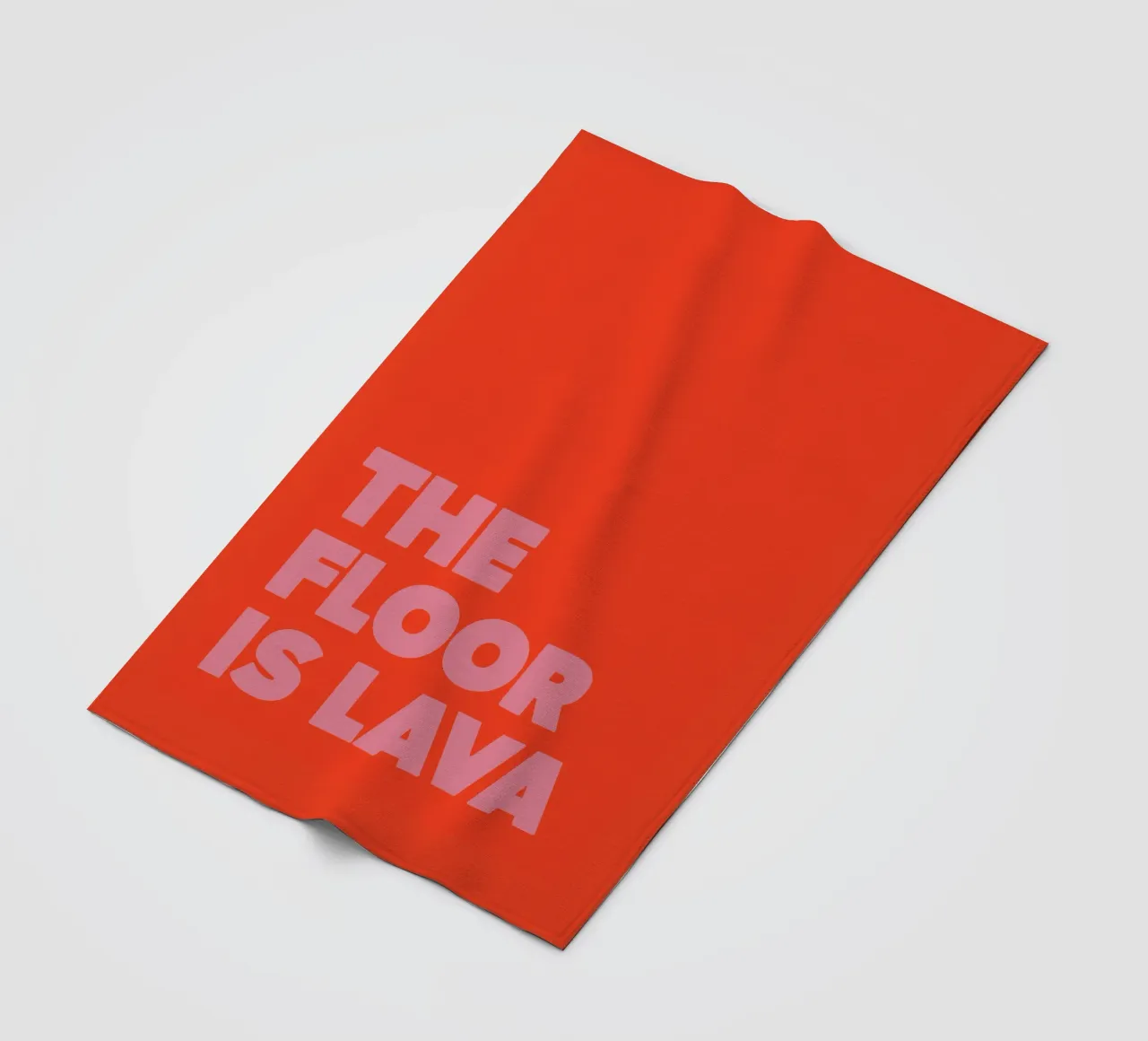 Poster tipografico "The Floor Is Lava" - Dopamine Decor Design coperta in pile da QuooodZ by MooodzArt