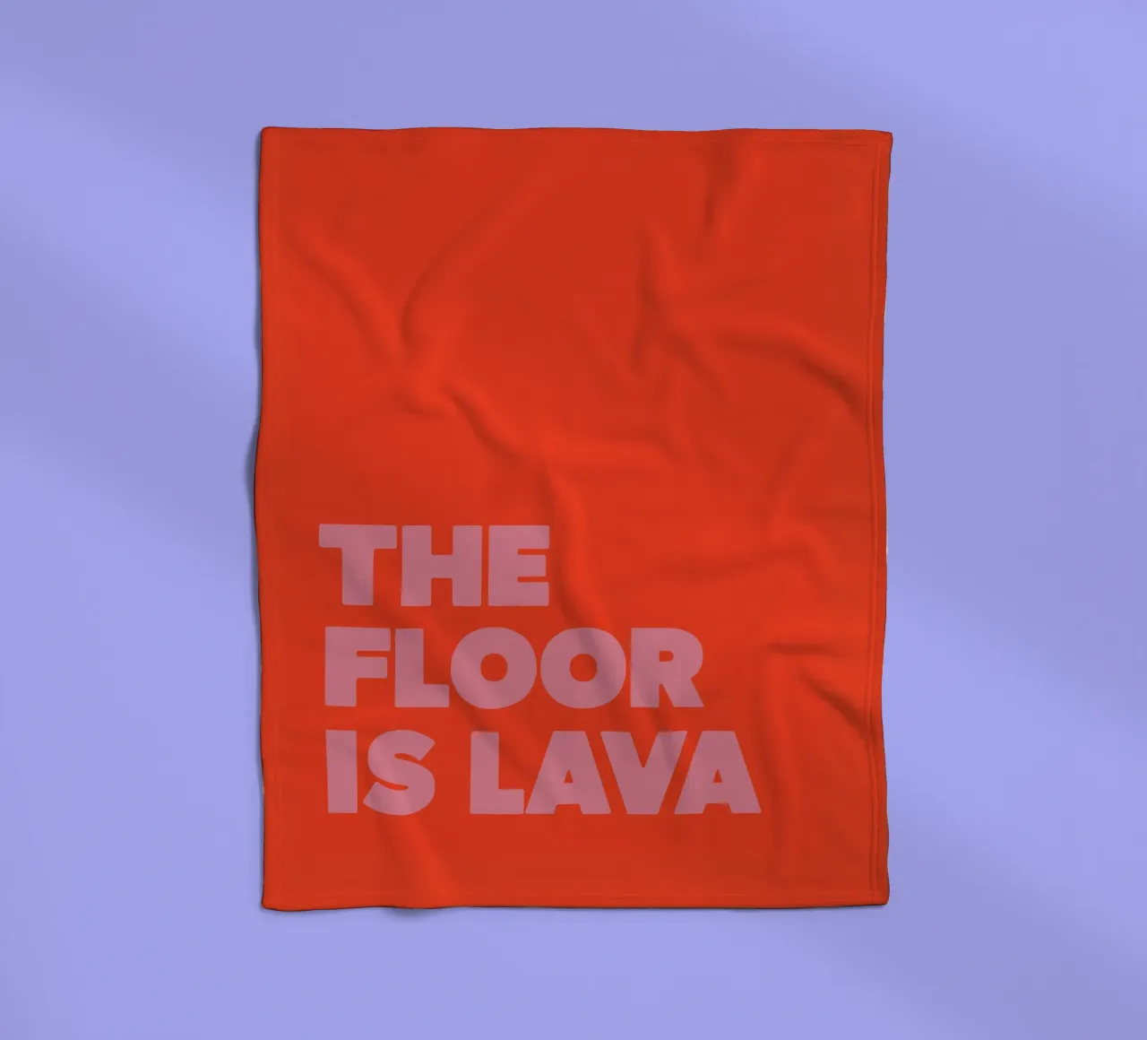 Poster tipografico "The Floor Is Lava" - Dopamine Decor Design coperta in pile da QuooodZ by MooodzArt