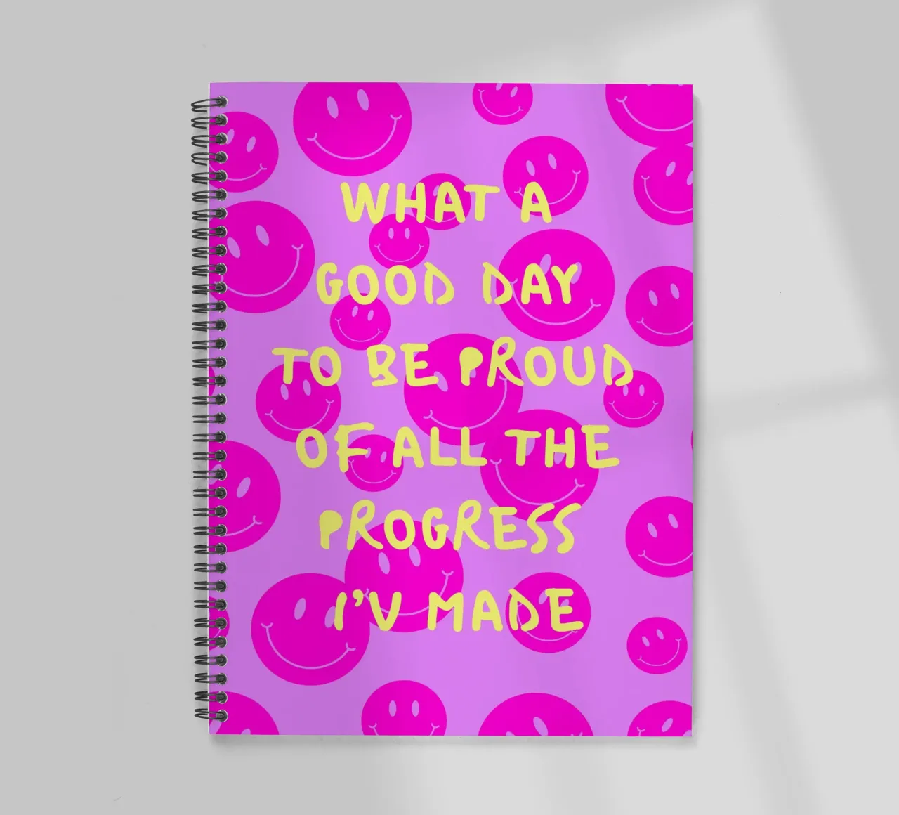 WHAT A GOOD DAY TO BE PROUD OF ALL THE PROGRESS I'V MADE spiral notebook by ArtDesign by KBK