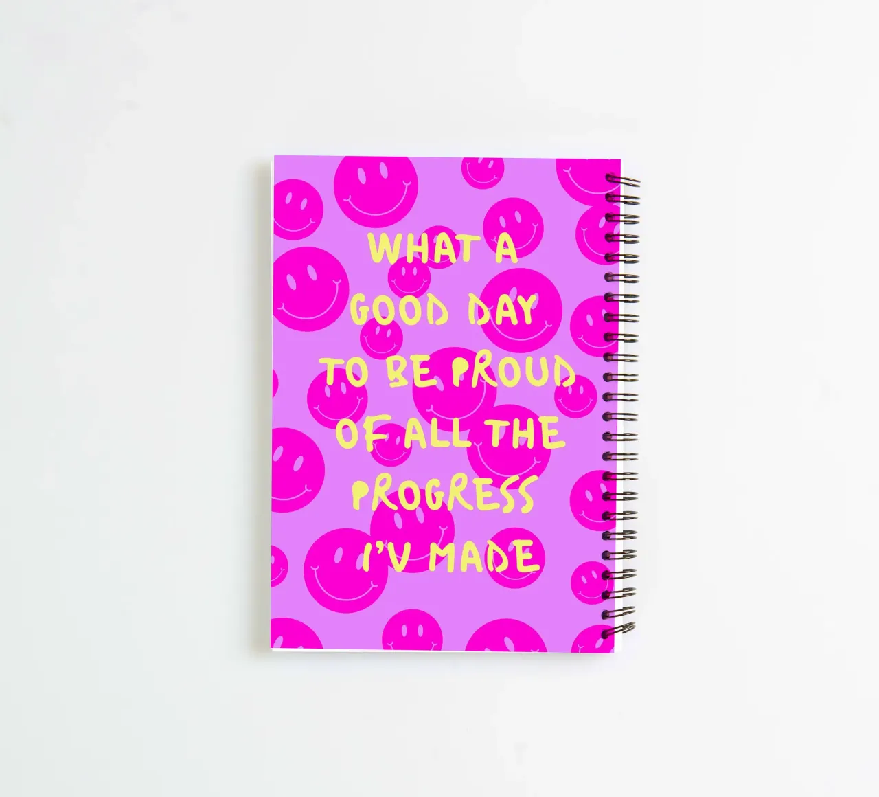 WHAT A GOOD DAY TO BE PROUD OF ALL THE PROGRESS I'V MADE spiral notebook by ArtDesign by KBK