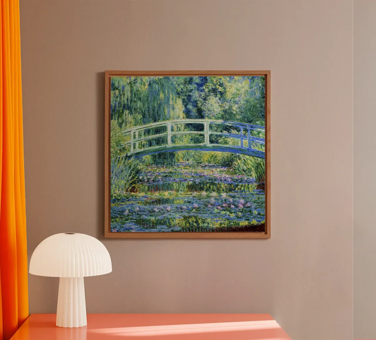 Claude Monet Ninfee e ponte giapponese alluminio dibond da Chérie Prints