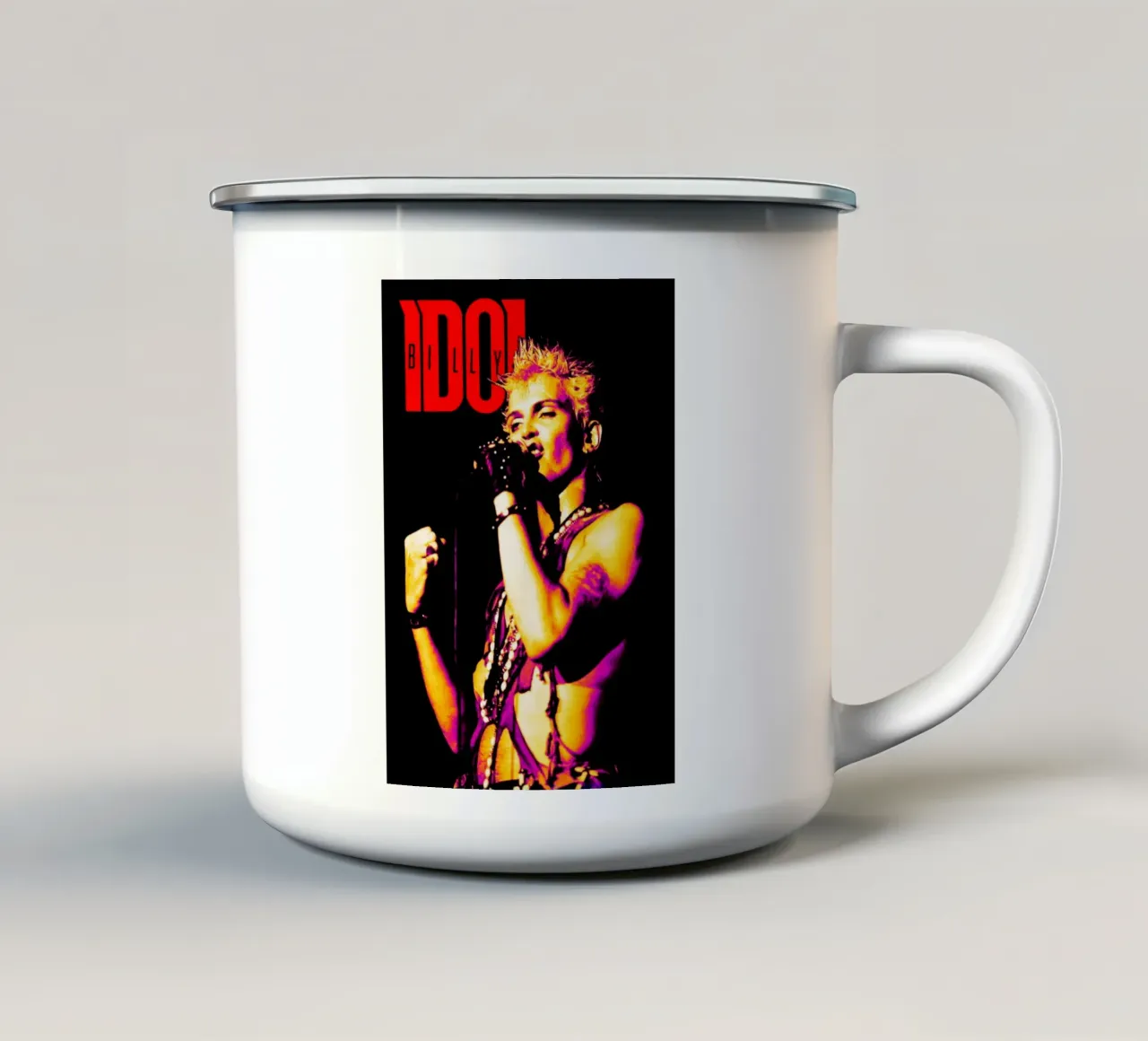 BILLY IDOL ribelle tazza in smalto da Lembayung art
