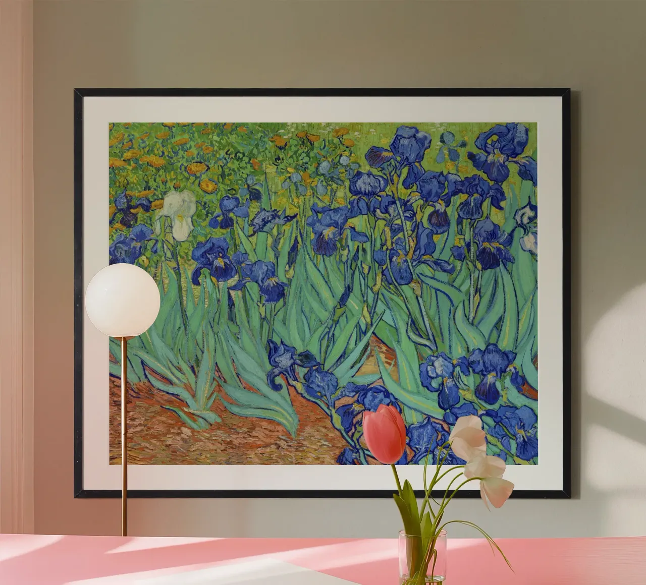 Vincent van Gogh Iris in un vaso (1890) carta hahnemühle da Chérie Prints