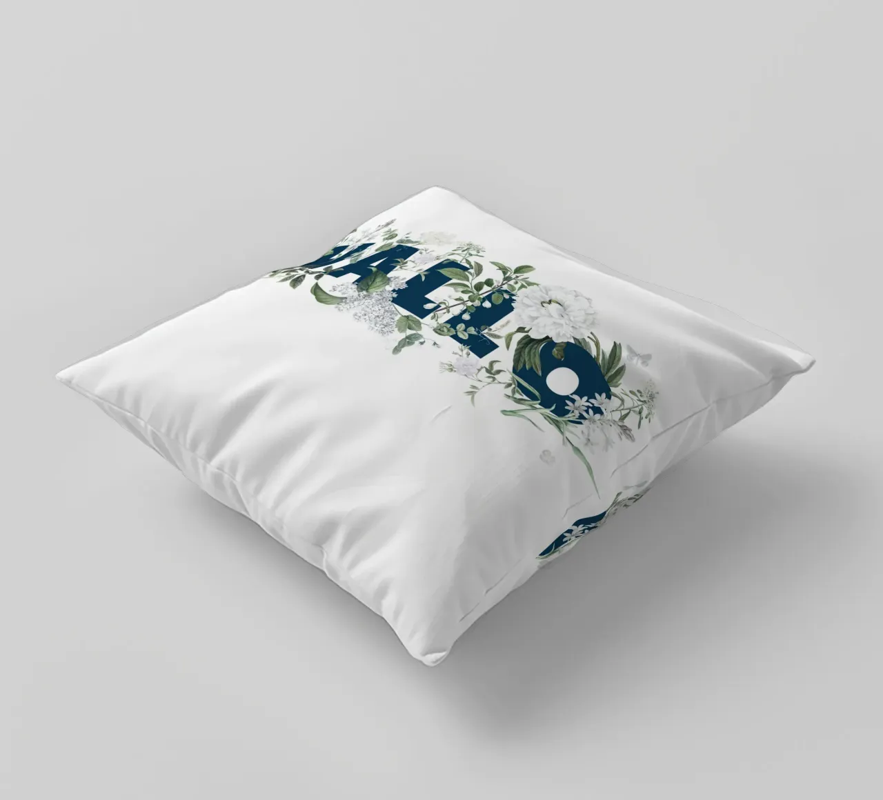 Ciao Fiori e Insetti Blu Bianco cuscino da Studio Frances M