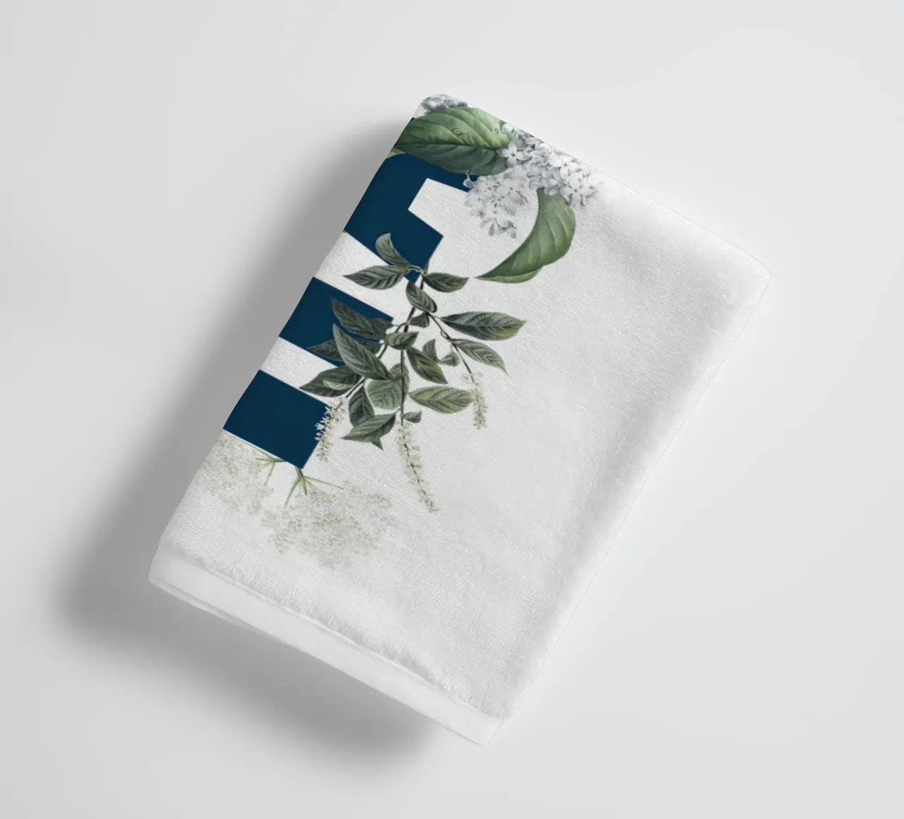 Ciao Fiori e Insetti Blu Bianco asciugamano da bagno da Studio Frances M