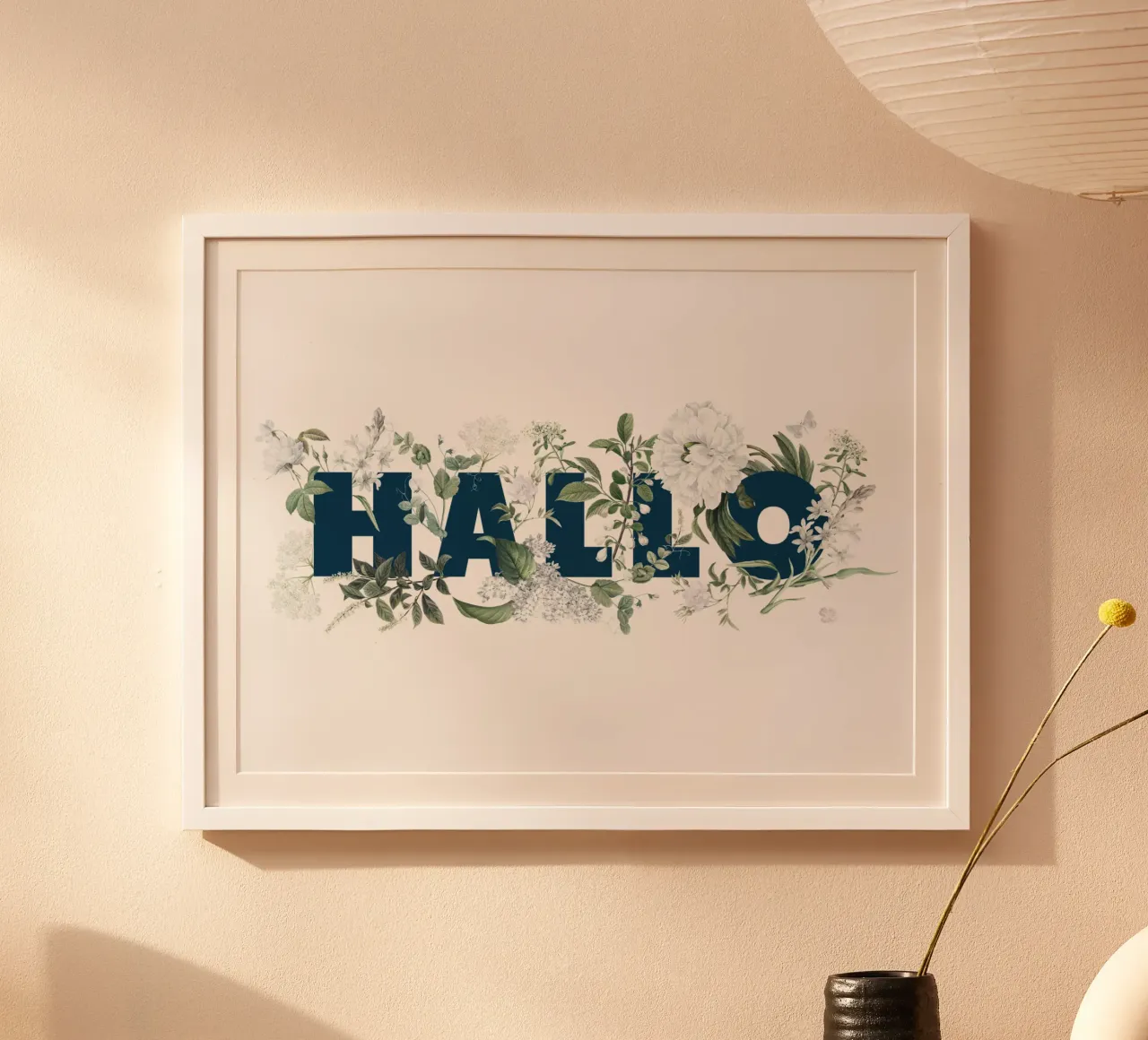 Ciao Fiori e Insetti Blu Bianco carta hahnemühle da Studio Frances M