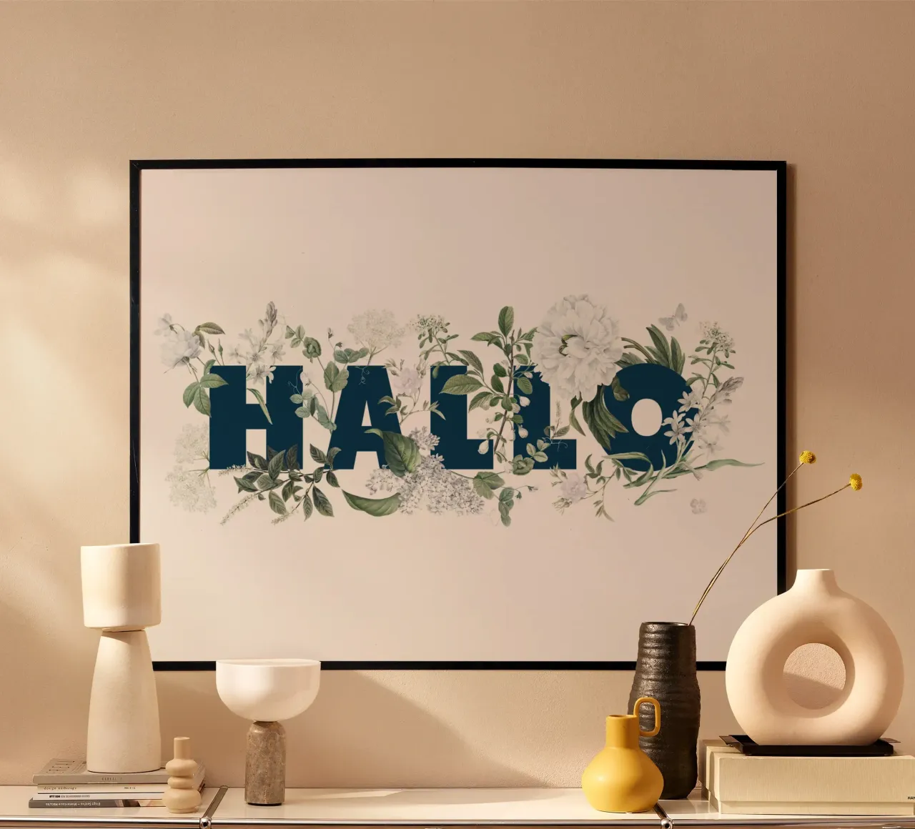 Ciao Fiori e Insetti Blu Bianco carta hahnemühle da Studio Frances M