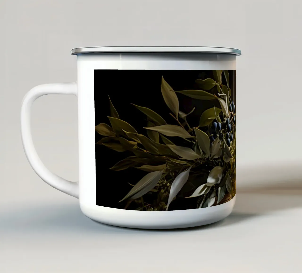 Natura morta 01 tazza in smalto da M-Ulrich-Digital Art