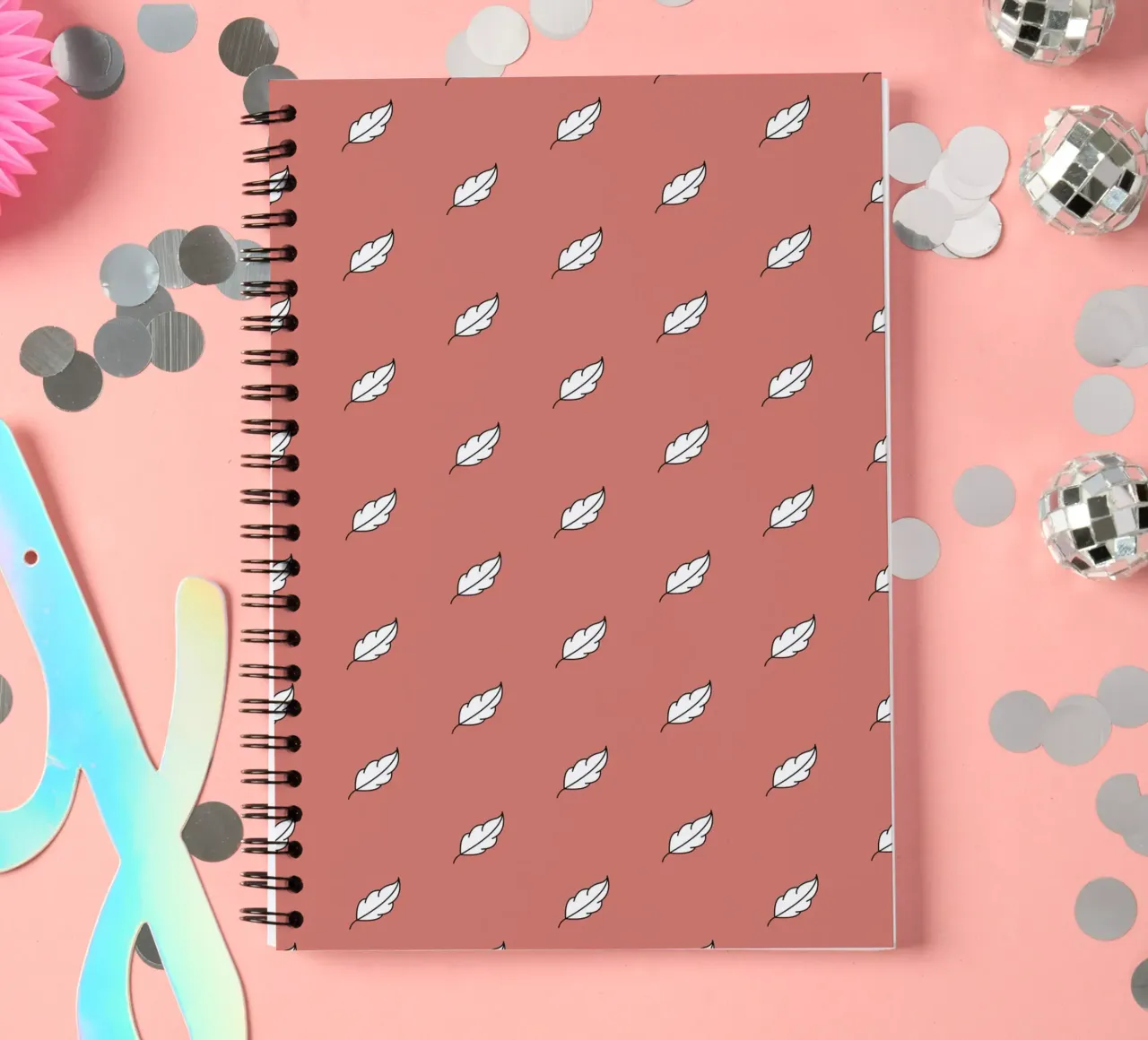Feather Pattern #1 diario ad anelli da kathrinmay