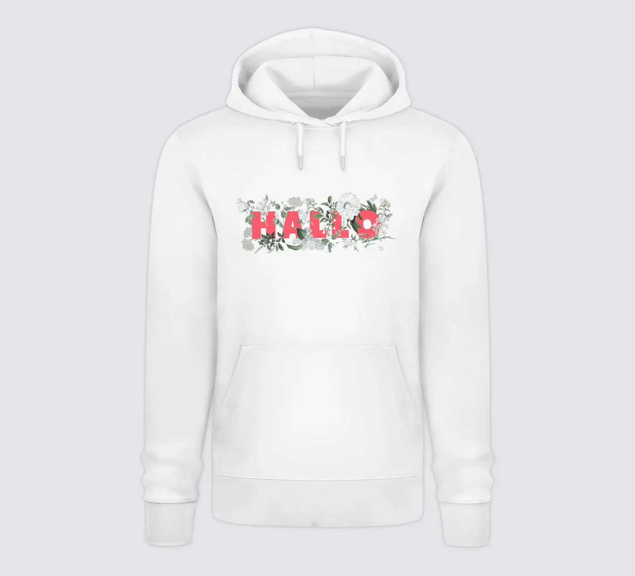 Ciao Fiori e Insetti Rosso Bianco felpa con cappuccio da Studio Frances M