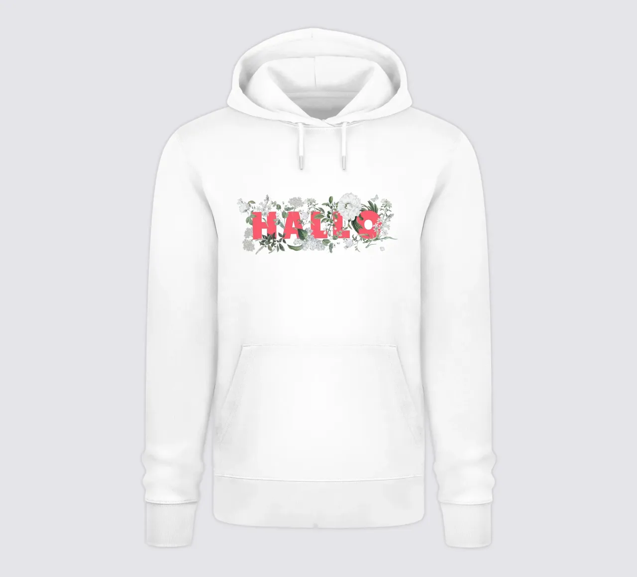 Ciao Fiori e Insetti Rosso Bianco felpa con cappuccio da Studio Frances M
