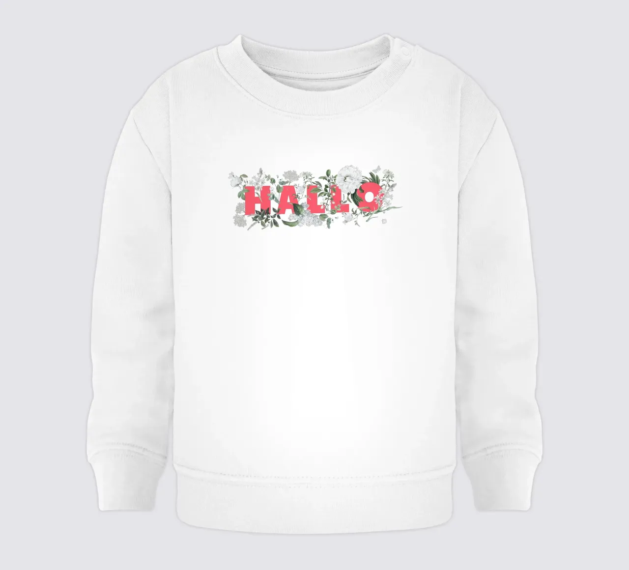 Ciao Fiori e Insetti Rosso Bianco felpa neonato da Studio Frances M