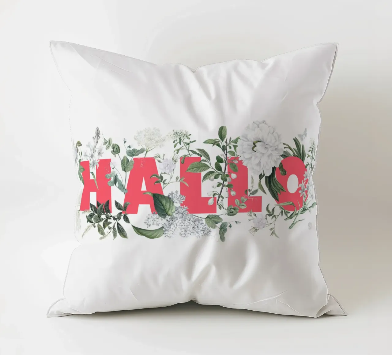 Ciao Fiori e Insetti Rosso Bianco cuscino da Studio Frances M