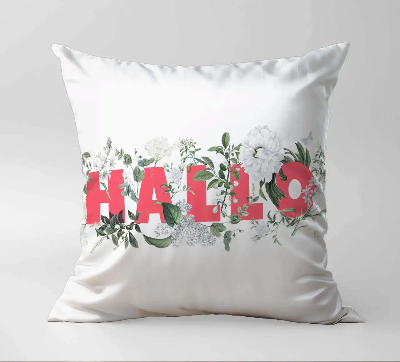 Ciao Fiori e Insetti Rosso Bianco cuscino da Studio Frances M