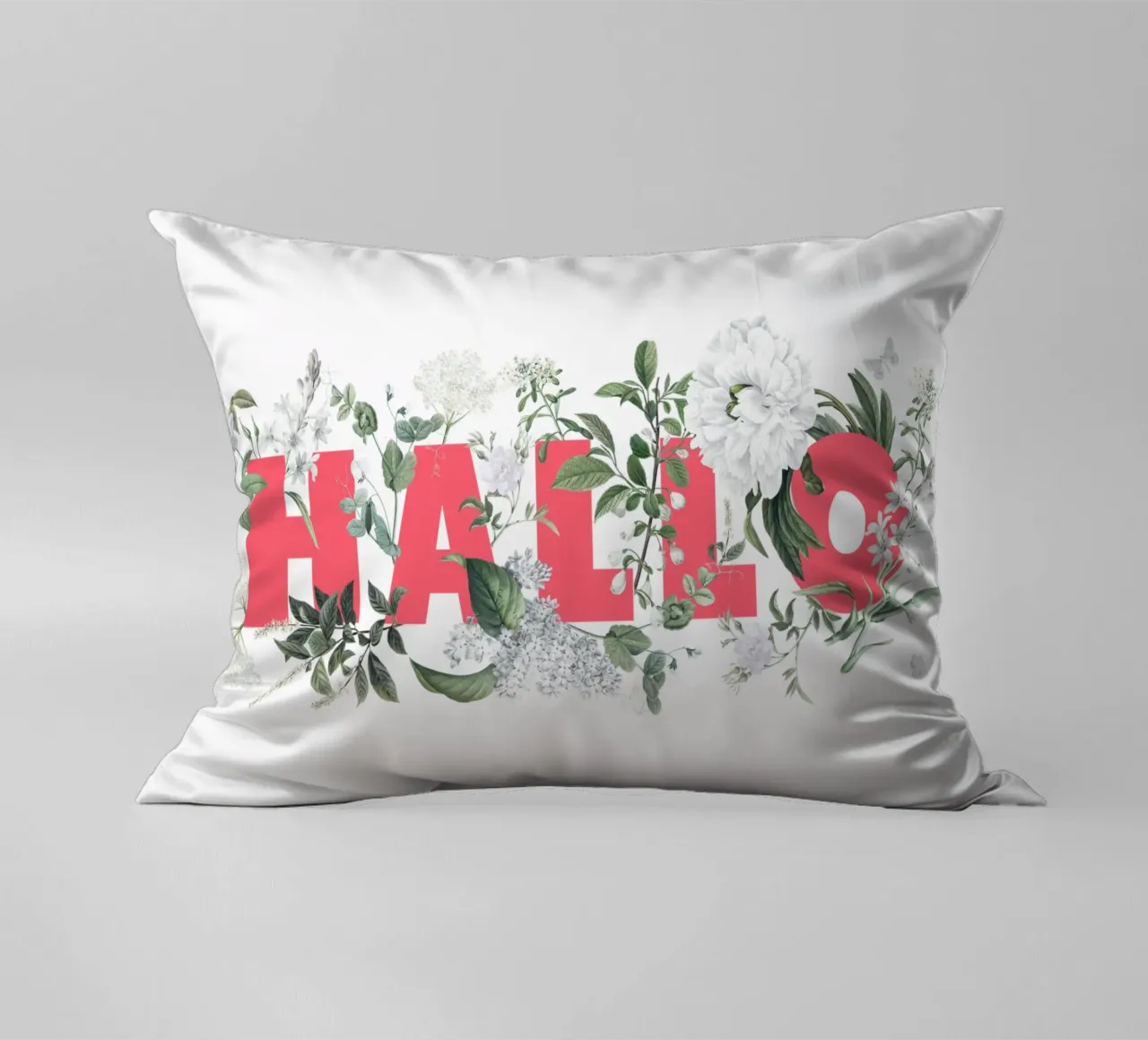 Ciao Fiori e Insetti Rosso Bianco cuscino da Studio Frances M