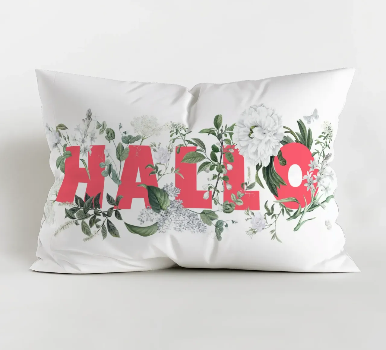 Ciao Fiori e Insetti Rosso Bianco cuscino da Studio Frances M