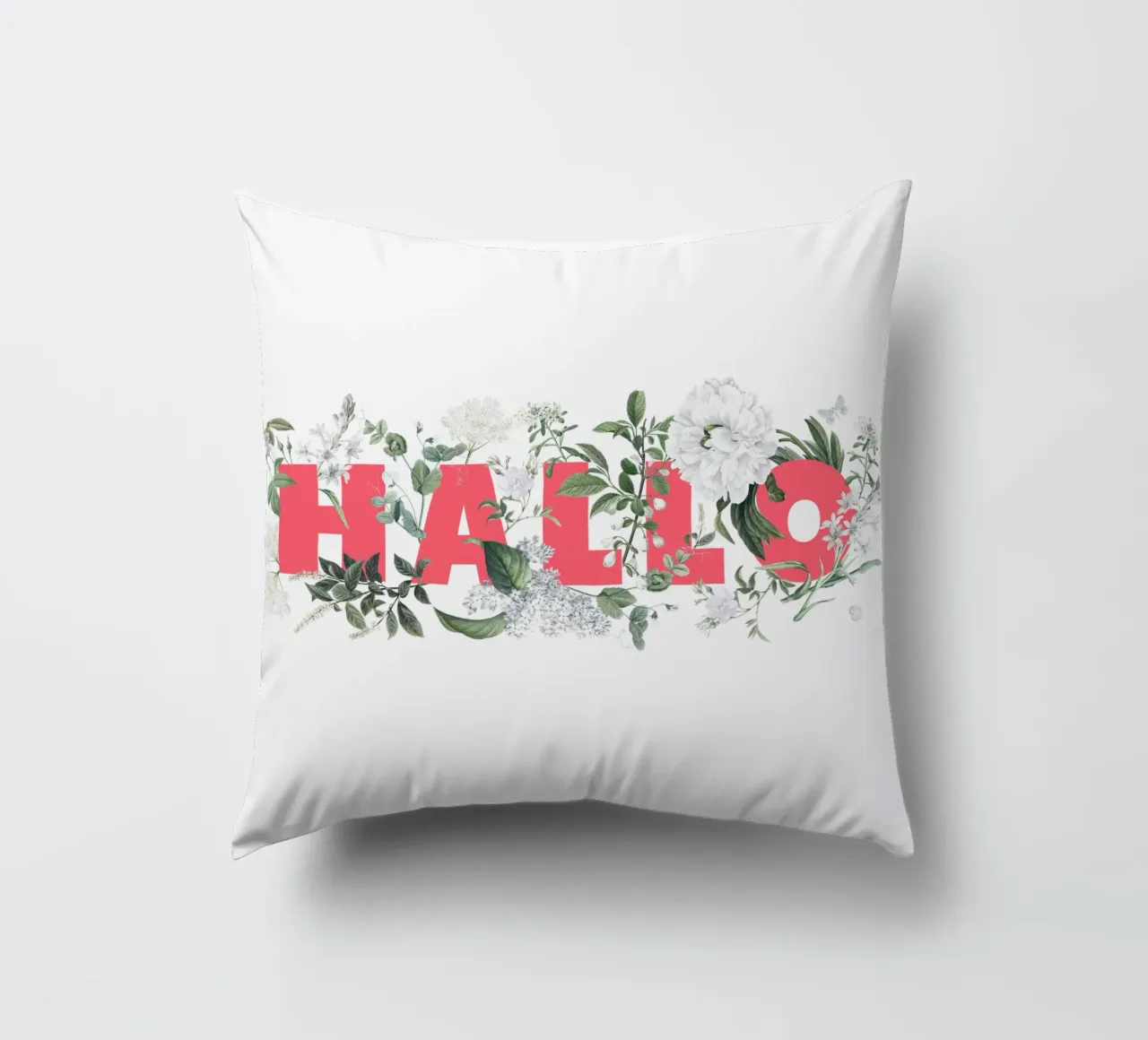 Ciao Fiori e Insetti Rosso Bianco cuscino da Studio Frances M