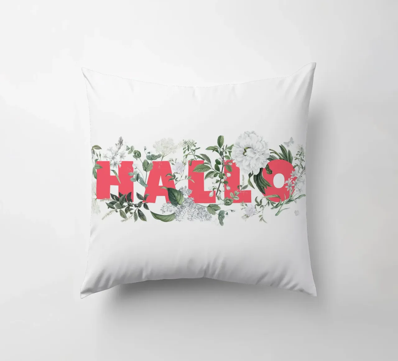 Ciao Fiori e Insetti Rosso Bianco cuscino da Studio Frances M