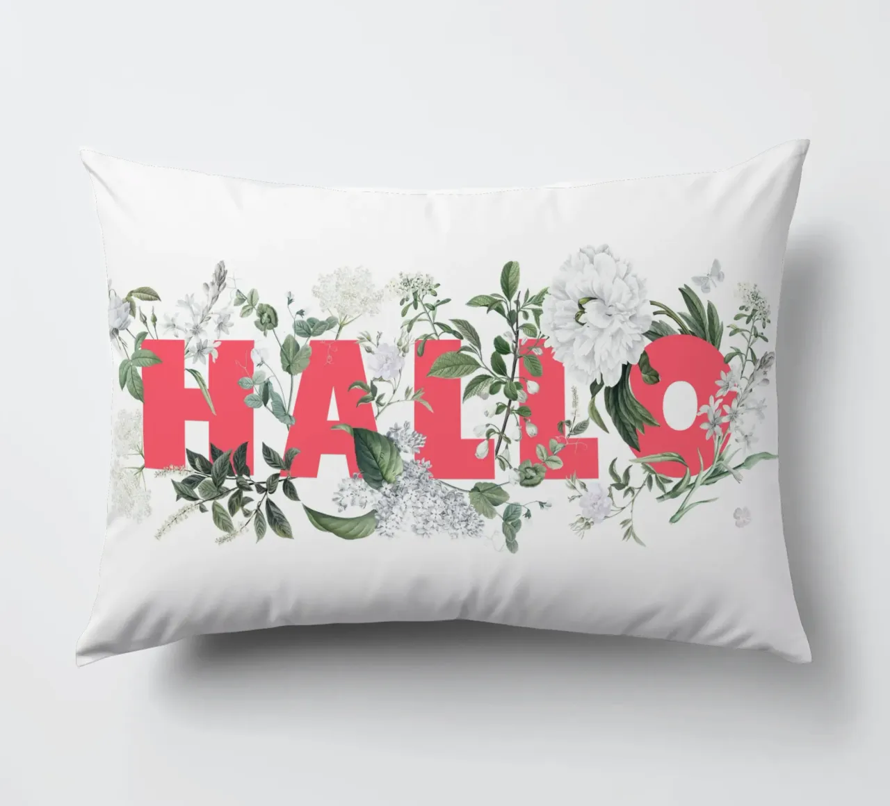 Ciao Fiori e Insetti Rosso Bianco cuscino da Studio Frances M