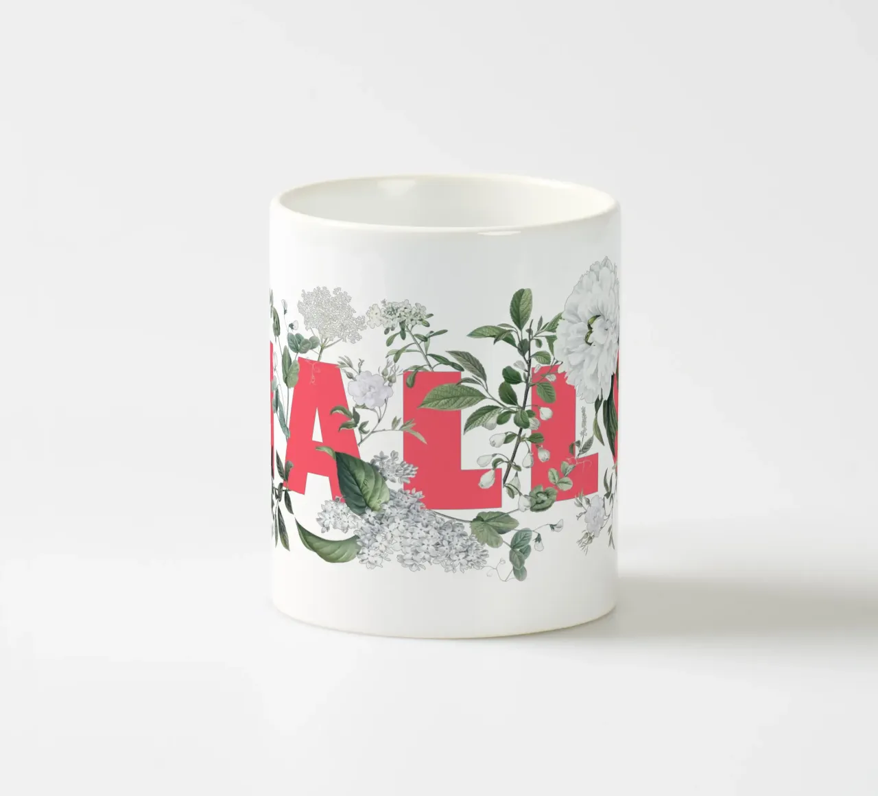 Ciao Fiori e Insetti Rosso Bianco tazza in ceramica da Studio Frances M