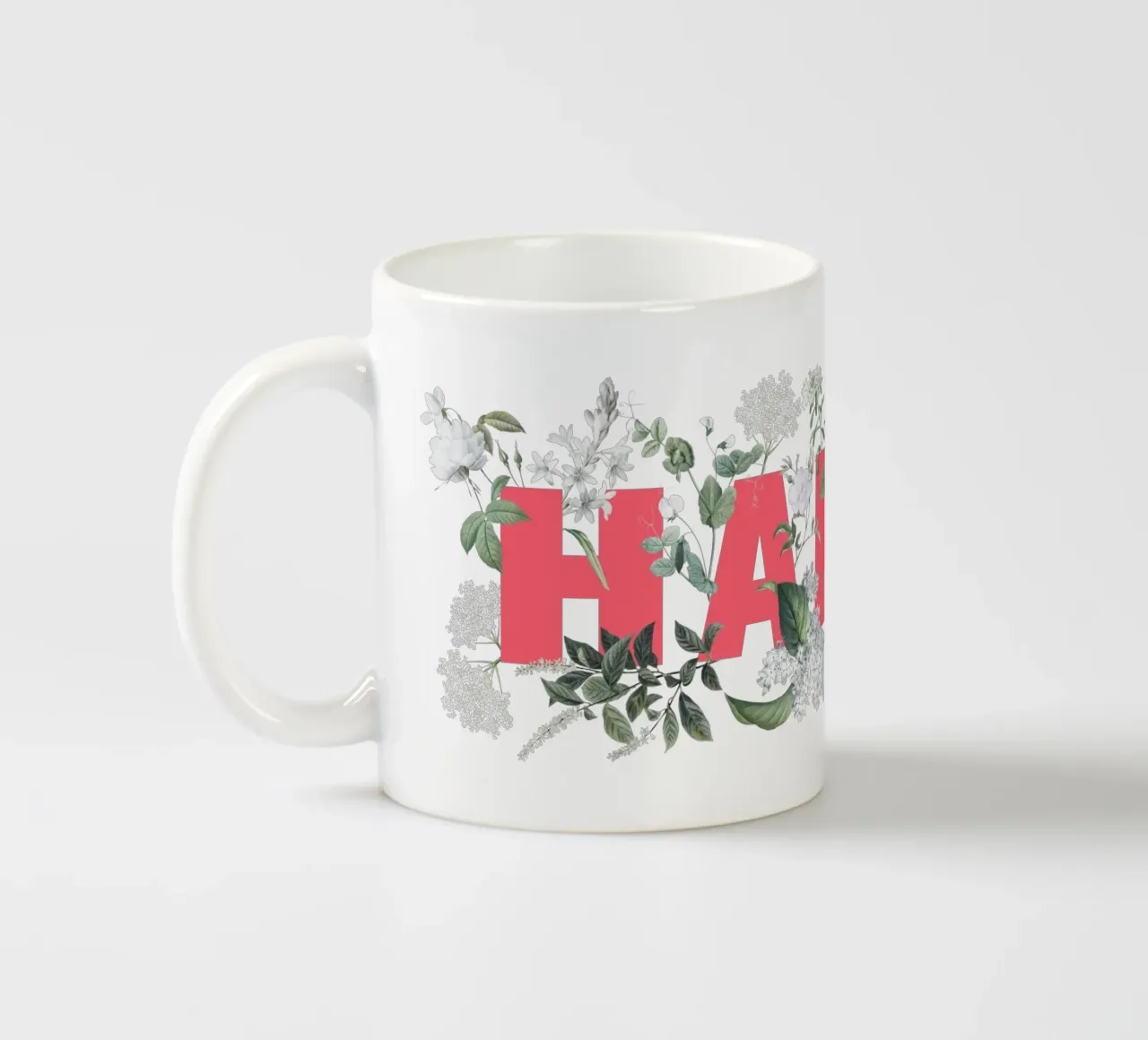 Ciao Fiori e Insetti Rosso Bianco tazza in ceramica da Studio Frances M