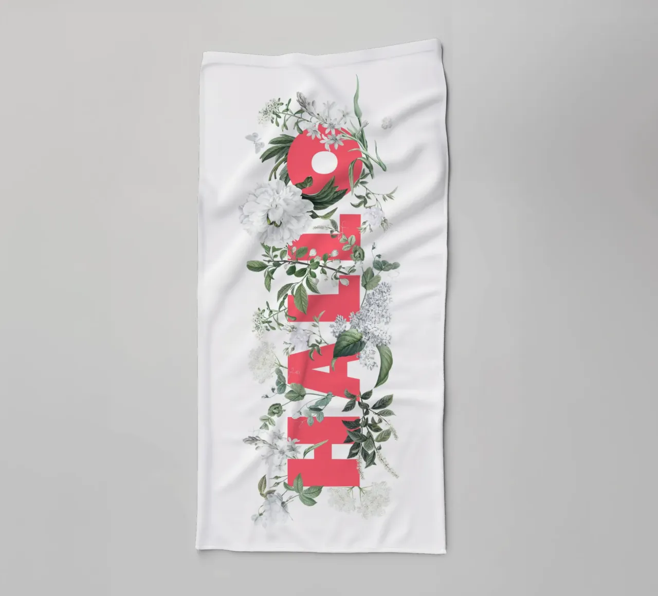 Ciao Fiori e Insetti Rosso Bianco asciugamano da bagno da Studio Frances M
