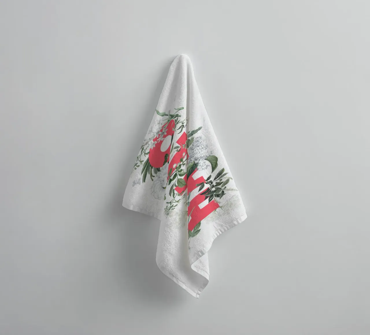 Ciao Fiori e Insetti Rosso Bianco asciugamano da bagno da Studio Frances M