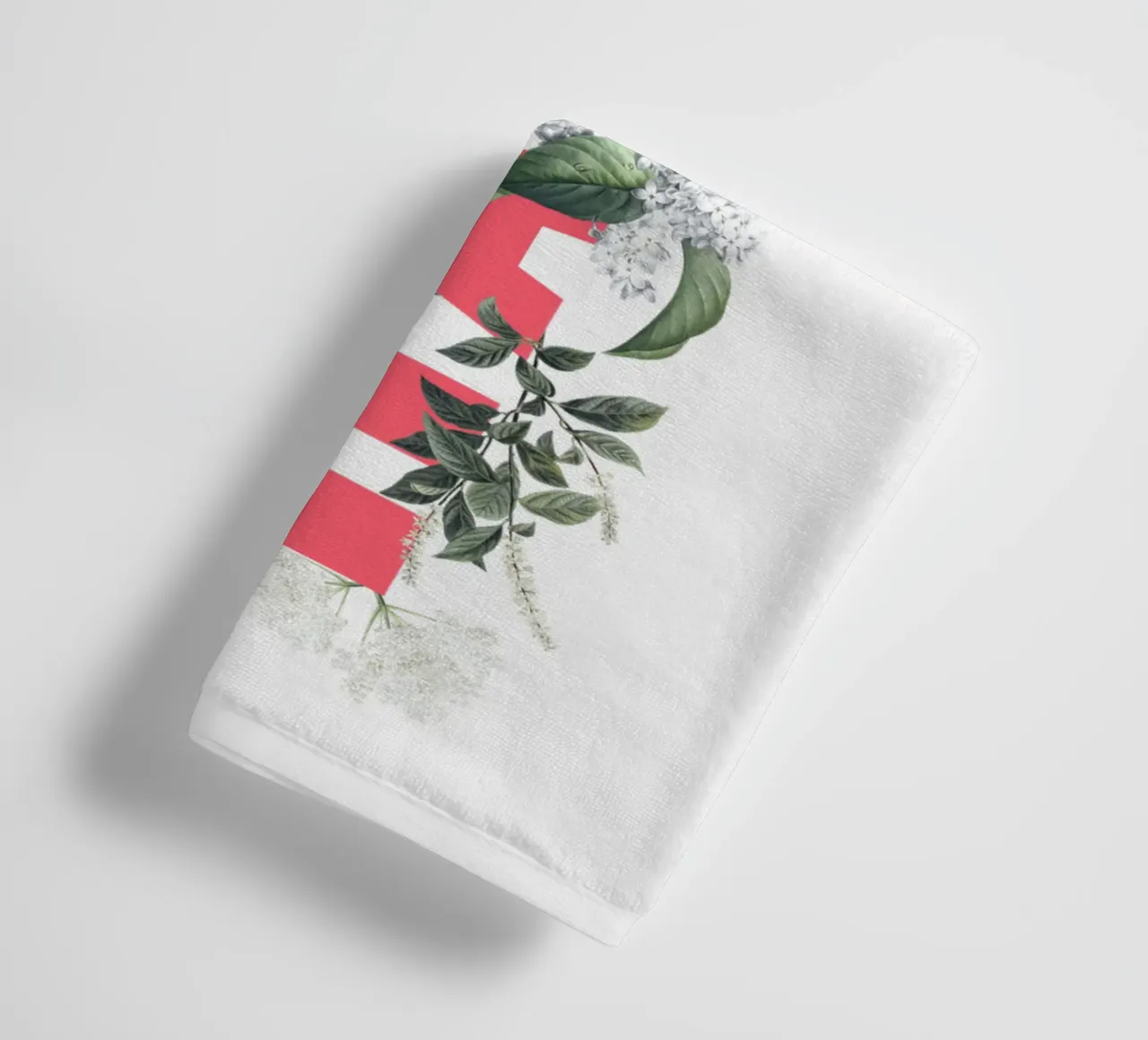 Ciao Fiori e Insetti Rosso Bianco asciugamano da bagno da Studio Frances M